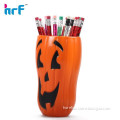 Plactic pumpkin shaped pen holder for Halloween festival,decorative pen holder